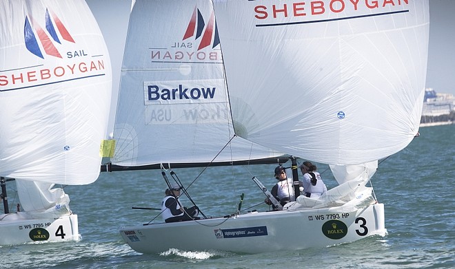 Womens Match Race 3rd - Americans Sally Barkow, Elizabeth Kratzig-Burnham, Alana O’Reilly - Rolex Miami OCR ©  Rolex/Daniel Forster http://www.regattanews.com